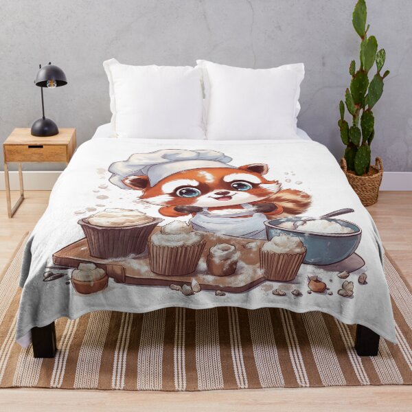 Item preview, Cartoon Red Panda Baking Giant Cupcakes, Covered in Flour designed and sold by supersanko.