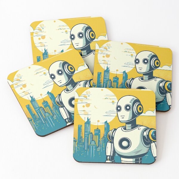 Item preview, Futuristic Robot Pop Art Style designed and sold by artofuniverse.