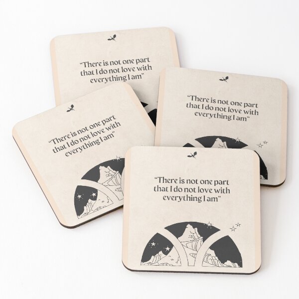 Item preview, ACOTAR Quote Design with Dragon and Mountains designed and sold by Jess Designs.