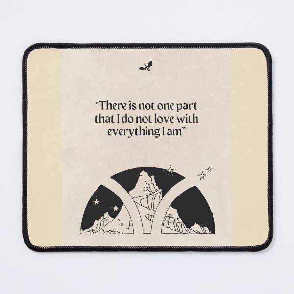 Item preview, ACOTAR Quote Design with Dragon and Mountains designed and sold by Jess Designs.