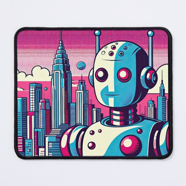Item preview, Futuristic Robot Pop Art Style designed and sold by artofuniverse.
