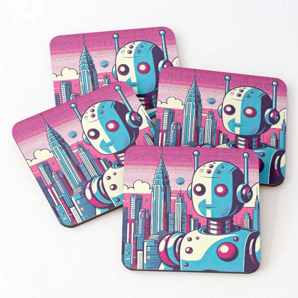 Item preview, Futuristic Robot Pop Art Style designed and sold by artofuniverse.