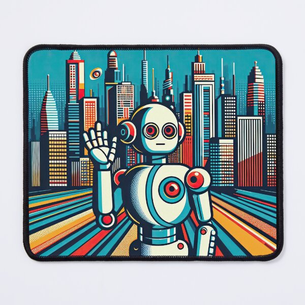 Item preview, Futuristic Robot Pop Art Style designed and sold by artofuniverse.