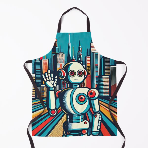 Item preview, Futuristic Robot Pop Art Style designed and sold by artofuniverse.