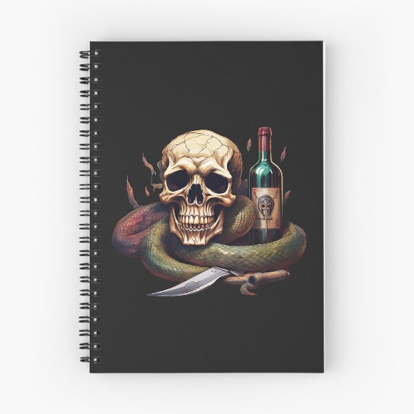 Item preview, Skull and wine in snakeskin casing designed and sold by WDDesignShop.