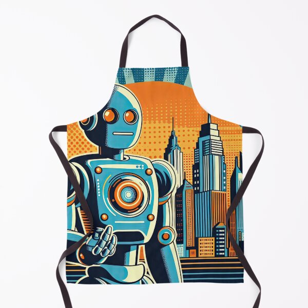 Item preview, Futuristic Robot Pop Art Style designed and sold by artofuniverse.