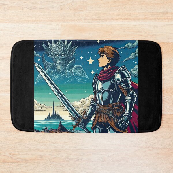 Item preview, Young Hero with Sword Pop Art Style designed and sold by artofuniverse.