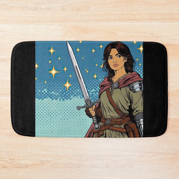 Item preview, Young Hero with Sword Pop Art Style designed and sold by artofuniverse.