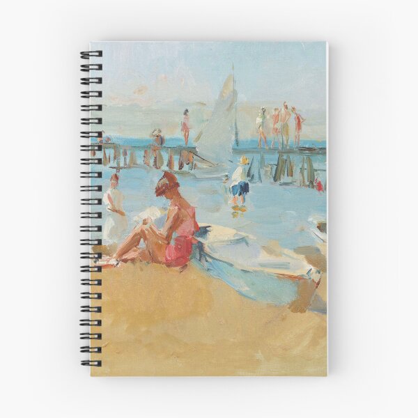 Item preview, Figures on the beach of Viareggio, Italy | beautiful summer ocean beach landscape oil on canvas painting print | by Isaac Israels  designed and sold by Jéanpaul  Ferro.