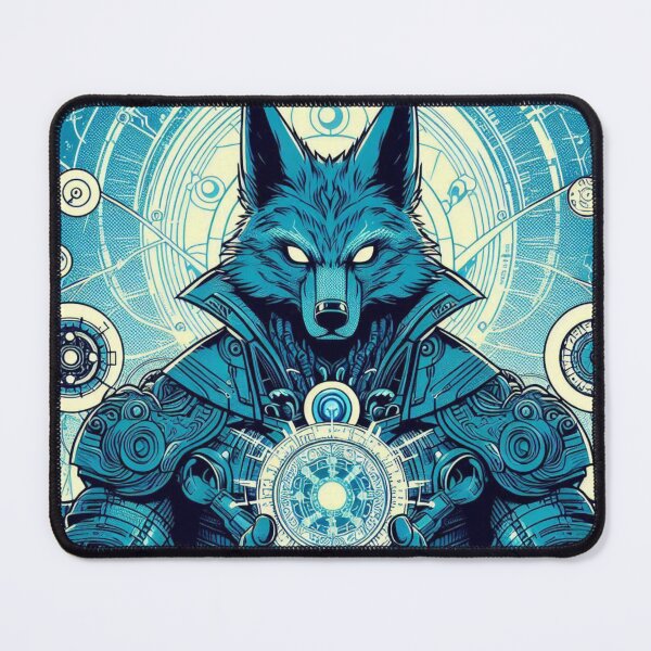 Item preview, Cybernetic Coyote Warrior in Metropolis designed and sold by ZenOfAIarts.