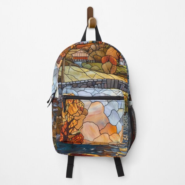 Item preview, Connecticut River Valley in Autumn Stained Glass Style designed and sold by Matt's Artificial Nature.