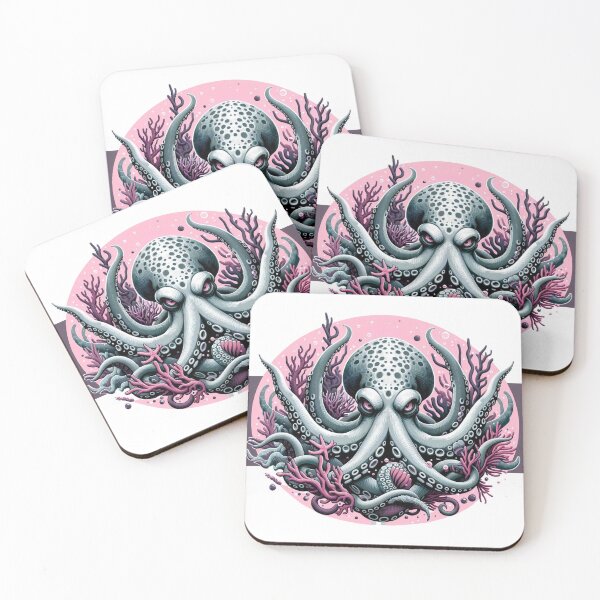 Item preview, Pink Kraken | Vibrant Sea Monster Art for Ocean Lovers designed and sold by litchick1977.