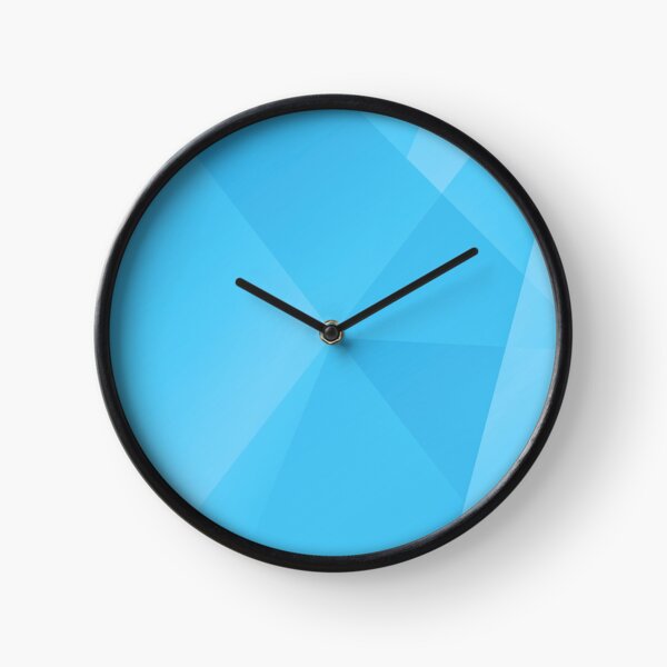 Geometric Blue Moon Clock