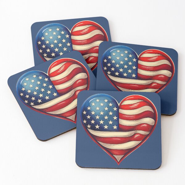 Item preview, USA FLAG HEART LOVE designed and sold by La Loca.