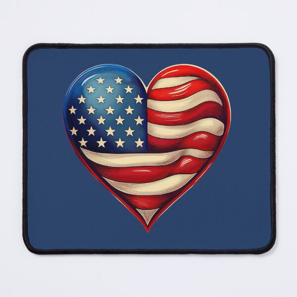 Item preview, USA FLAG HEART LOVE designed and sold by La Loca.