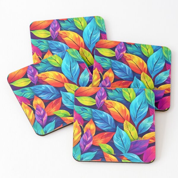 Item preview, Colorful Foliage Pattern Artwork designed and sold by Health And Fitness Posts e-Store.