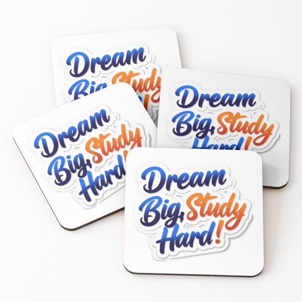 Item preview, "Dream Big, Study Hard - Motivational Design for Students" designed and sold by DODObakr.