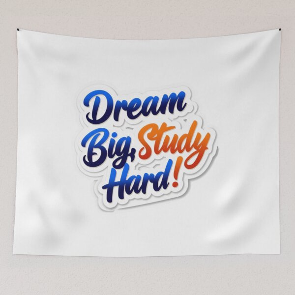 Item preview, "Dream Big, Study Hard - Motivational Design for Students" designed and sold by DODObakr.