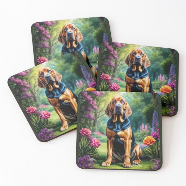 Item preview, Tabitha Bloodhound Dog Portrait Art designed and sold by Heart and Soul Studio.