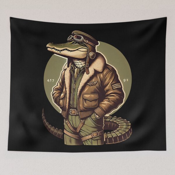 Item preview, Vintage Crocodile Aviator Adventure. designed and sold by Linework Studio.