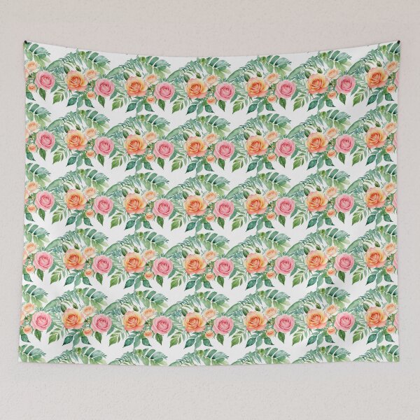 Item preview, Wild Flowers With Leaves Chic Botanical Pattern designed and sold by ArtCornerStudio.