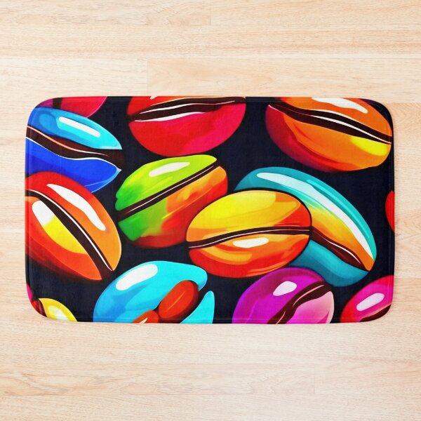 Item preview, Colorful Coffee Bean Abstract Art designed and sold by Health And Fitness Posts e-Store.