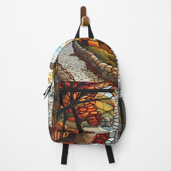 Item preview, Rhode Island Coastal Path in Autumn Stained Glass Style designed and sold by Matt's Artificial Nature.