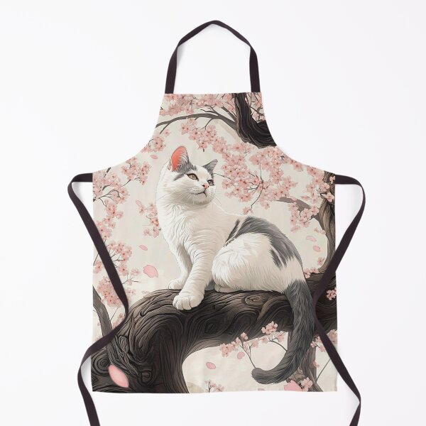 Item preview, Cherry Blossom Serenity: Cat in Bloom designed and sold by Suzana Djordjevic.