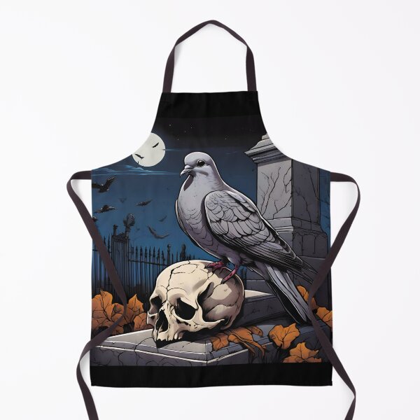 Item preview, Pigeon Sitting On A Skull In A Cemetery designed and sold by JustCrazyPigeon.