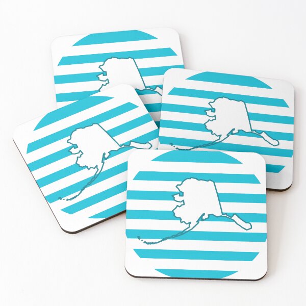 Item preview, Alaska Outline Blue Retro Circle designed and sold by ValeriesGallery.