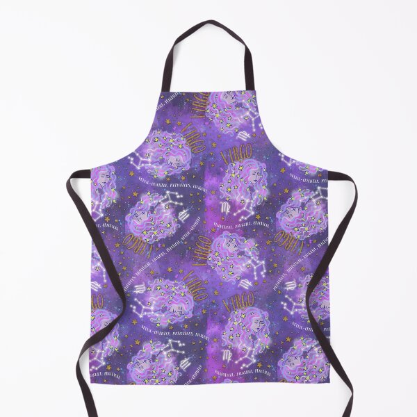 Item preview, Virgo: August 23 - September 22. Virgo Zodiac non directional print in alcohol ink and watercolor with simulated gold glitter accents. designed and sold by KariSmithDes.