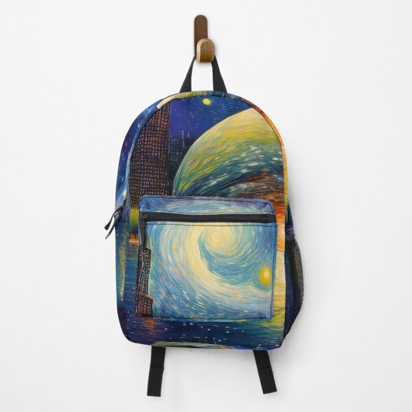 Item preview, Starry Night Chicago Art Print | Van Gogh Inspired Willis Tower & Bean Digital Artwork | Vibrant Skyline with Cloud Gate designed and sold by DesignAnother.