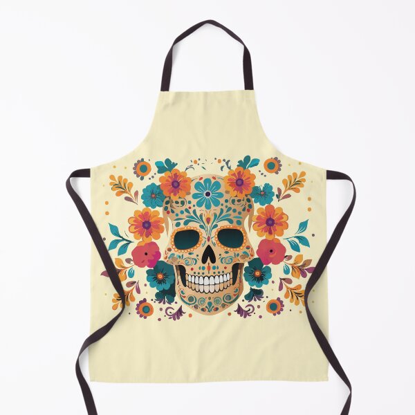 Item preview, Happy skull surrounded by flowers designed and sold by WDDesignShop.