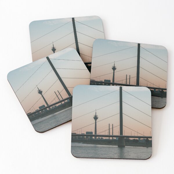Item preview, Rhine Bridge and Rhine Tower at dusk designed and sold by rhosbahu.