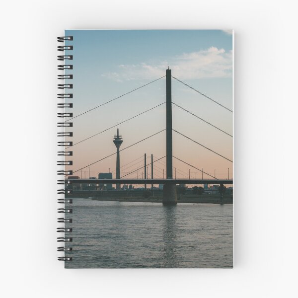 Item preview, Rhine Bridge and Rhine Tower at dusk designed and sold by rhosbahu.