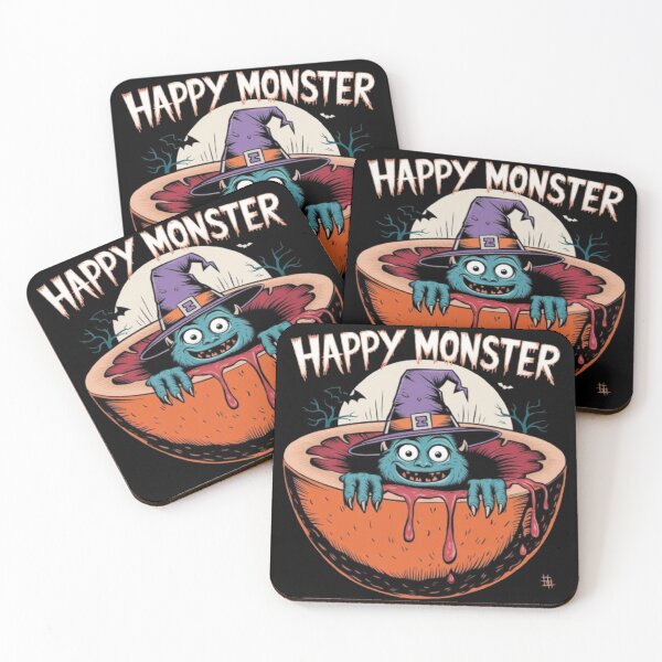 Item preview, A monster in a witch's hat hidden half inside a pumpkin.  designed and sold by ARTReMi.