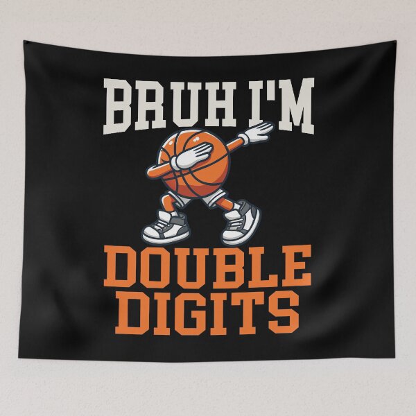 Item preview, Bruh I'm Double Digits Basketball 10th Birthday 10 Years Old designed and sold by ivotee.
