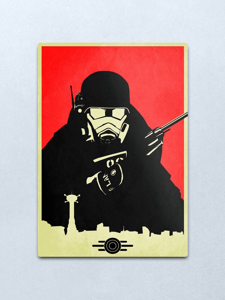 Alternate view of Fallout NCR Ranger Contrast Fan Art Poster Metal Print