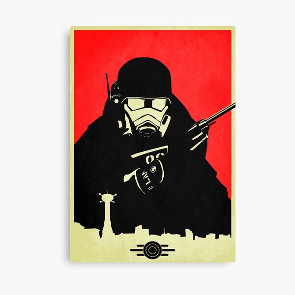 Fallout NCR Ranger Contrast Fan Art Poster Canvas Print