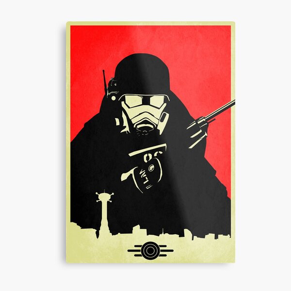Fallout NCR Ranger Contrast Fan Art Poster Metal Print