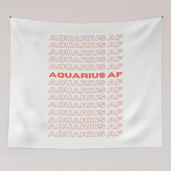 Item preview, Aquarius AF minimalist lettering designed and sold by DesignCollectiv.