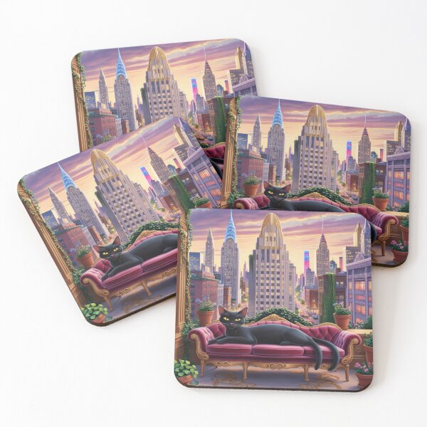 Item preview, Black Cat's Urban Vista designed and sold by FLOWER--ART.