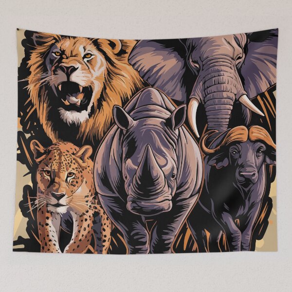 Item preview, Africa's Big Five Animals designed and sold by irfankokabi.