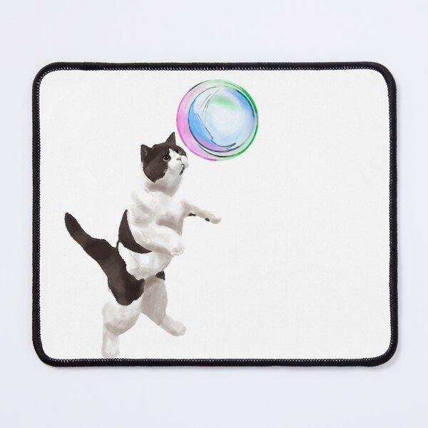 Item preview, Playful Cat with Bubble designed and sold by QuirkyCritterCo.
