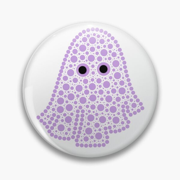 Aperçu de l'œuvre Dot Art Fantôme d'Halloween violet créée et vendue par Cardiff Creative.
