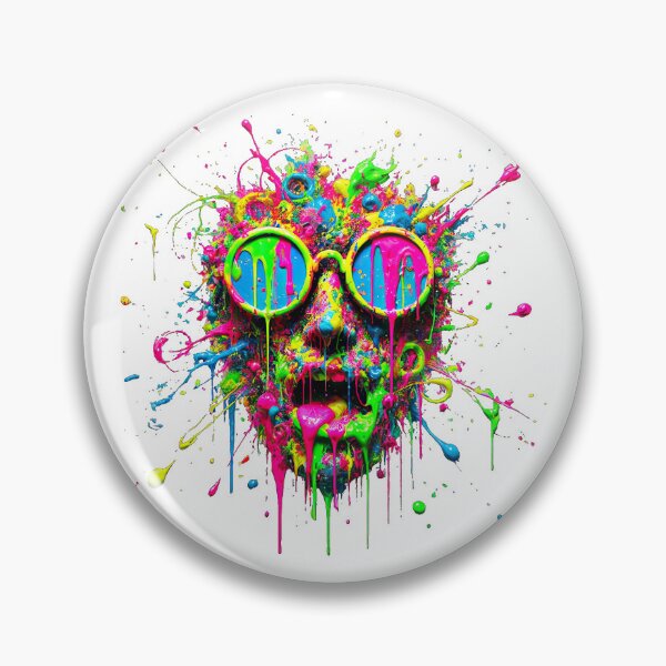 Item preview, Neon Splatter Head – Colorful Chaos in Shades designed and sold by SHHCreations.