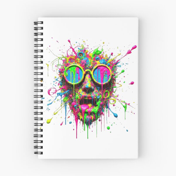 Item preview, Neon Splatter Head – Colorful Chaos in Shades designed and sold by SHHCreations.