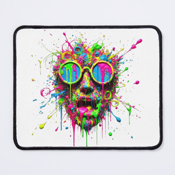 Item preview, Neon Splatter Head – Colorful Chaos in Shades designed and sold by SHHCreations.