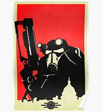 Fallout Brotherhood von Stahl Kontrast Fan Art Poster Poster