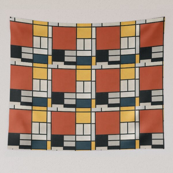 Item preview, Famous painting by Piet Mondrian designed and sold by VintageArtByIda.